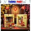 10 Hộp Vui Xuân Vàng – Đựng 2 hũ PET 1.000ml, 4 hũ 500ml – Hộp giấy quai xách cao cấp, giảm giá