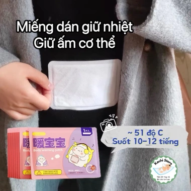 10 Miếng Dán Giữ Nhiệt Đa Năng Wecan - Chườm Nóng Thảo Dược, Chống Lạnh, Giá 100k