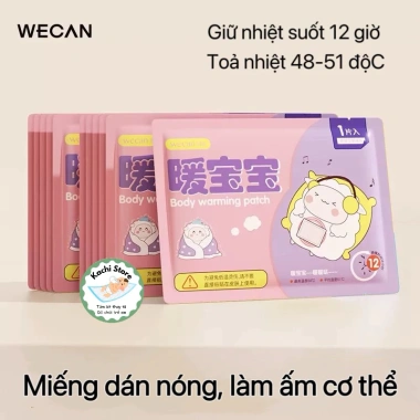 10 Miếng Dán Giữ Nhiệt Đa Năng Wecan - Chườm Nóng Thảo Dược, Chống Lạnh, Giá 100k 2 10 Miếng Dán Giữ Nhiệt Đa Năng Wecan - Chườm Nóng Thảo Dược, Chống Lạnh, Giá 100k 2