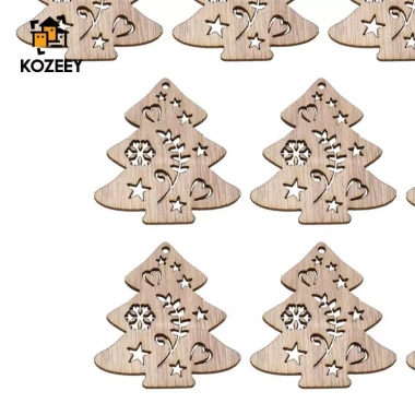 10 Miếng Gỗ Giáng Sinh Cắt Gỗ Chưa Hoàn Thành, Gỗ Trống Không Sơn, Giá chỉ 56.100 VND 3