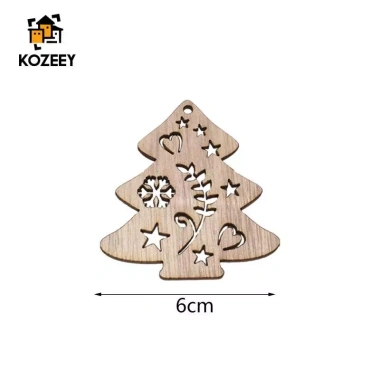 10 Miếng Gỗ Giáng Sinh Cắt Gỗ Chưa Hoàn Thành, Gỗ Trống Không Sơn, Giá chỉ 56.100 VND 4