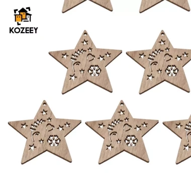 10 Miếng Gỗ Giáng Sinh Cắt Gỗ Chưa Hoàn Thành, Gỗ Trống Không Sơn, Giá chỉ 56.100 VND 8