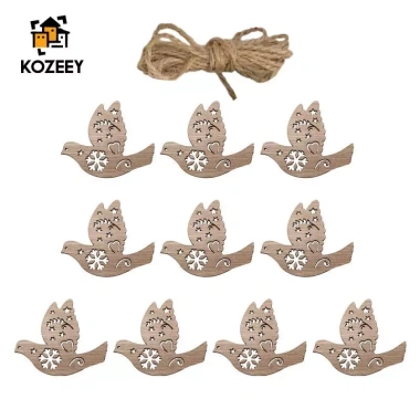 10 Miếng Gỗ Giáng Sinh Cắt Gỗ Chưa Hoàn Thành, Gỗ Trống Không Sơn, Giá chỉ 56.100 VND 13