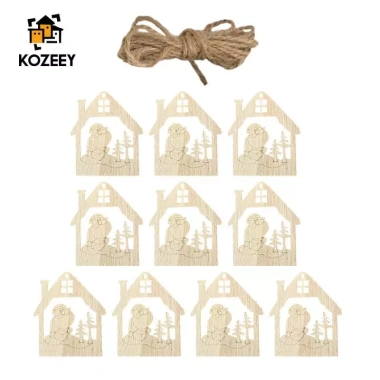 10 Miếng Gỗ Giáng Sinh Cắt Gỗ Chưa Hoàn Thành, Gỗ Trống Không Sơn, Giá chỉ 56.100 VND 14