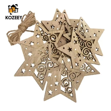10 Miếng Gỗ Giáng Sinh Cắt Gỗ Chưa Hoàn Thành, Gỗ Trống Không Sơn, Giá chỉ 56.100 VND 17