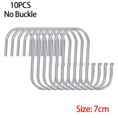 10 Móc Hình Chữ S Inox - Dùng cho phòng tắm, bếp, treo quần áo, túi, khăn, chìa khóa 28.899₫
