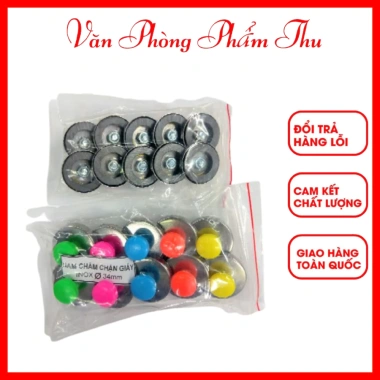 10 Nam Châm Từ 34mm Có Núm - Chặn Giấy, Flashcard, Bảng Từ Văn Phòng, Giá 38,999₫