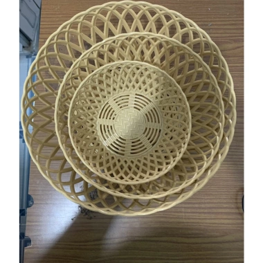 10 Rổ nhựa tròn giả mây Việt Nhật - Rau sống, hoa quả - 3 size MH/3.285-3.287 - 25.000 VND