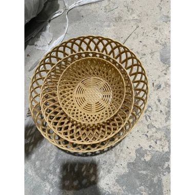 10 Rổ nhựa tròn giả mây Việt Nhật - Rau sống, hoa quả - 3 size MH/3.285-3.287 - 25.000 VND