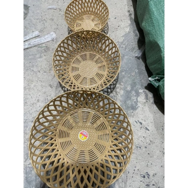 10 Rổ nhựa tròn giả mây Việt Nhật - Rau sống, hoa quả - 3 size MH/3.285-3.287 - 25.000 VND