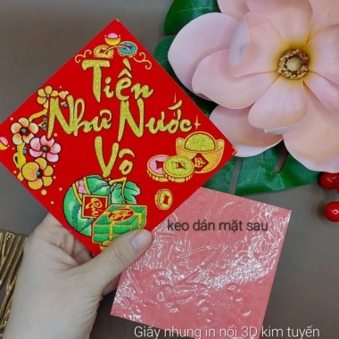 10 tấm Decal giấy nhung - Dưa bưởi, dưa hấu, cá - Trang trí Tết chỉ 29k