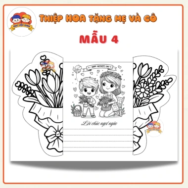 10 Thiệp 8/3 Size A4 Giấy Cứng Handmade Tô Màu - Quà Mẹ va Cô Giáo Giá Rẻ 12.900₫ 8