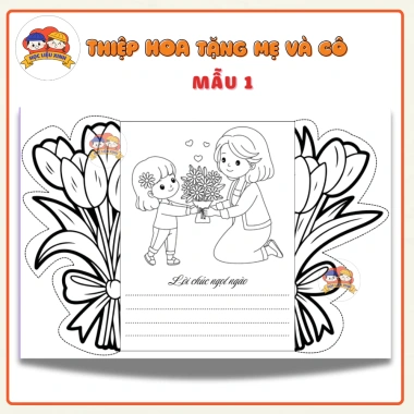 10 Thiệp 8/3 Size A4 Giấy Cứng Handmade Tô Màu - Quà Mẹ va Cô Giáo Giá Rẻ 12.900₫ 10