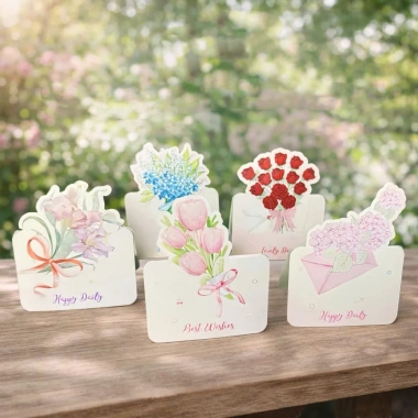 10 Thiệp Gấp Đôi Hoa Tinh Tế 8/3 20/10 Ngày Của Mẹ - Giá 49.000 VNĐ Thiệp Chúc Mừng Lễ Tình Nhân