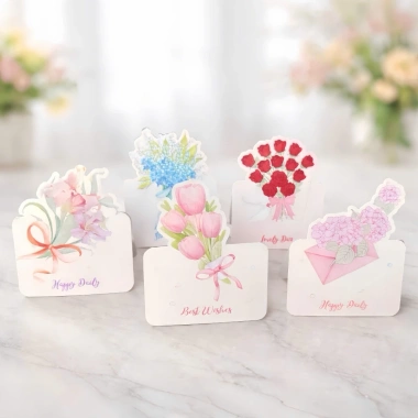 10 Thiệp Gấp Đôi Hoa Tinh Tế 8/3 20/10 Ngày Của Mẹ - Giá 49.000 VNĐ Thiệp Chúc Mừng Lễ Tình Nhân