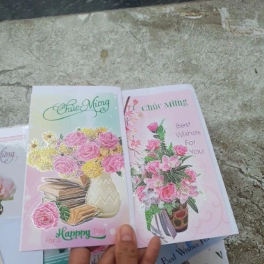 10 Thiệp in nổi 3D đẹp kèm phong bì chúc mừng ngày Nhà Giáo, 20/10, 20/11, 8/3 - Giá 22.000 VND