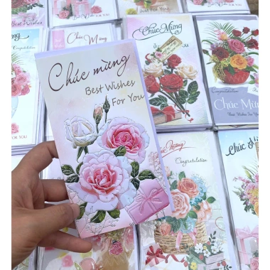 10 Thiệp in nổi 3D đẹp kèm phong bì chúc mừng ngày Nhà Giáo, 20/10, 20/11, 8/3 - Giá 22.000 VND