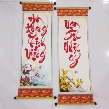 10 tờ giấy tự viết câu đối thư pháp Tết 27x79cm kèm nẹp treo Xưởng Sáo Hoàng Lâm 8 10 tờ giấy tự viết câu đối thư pháp Tết 27x79cm kèm nẹp treo Xưởng Sáo Hoàng Lâm 8