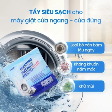 10 Túi Bột Tẩy Lồng Giặt Saiza 150gr - Giảm giá Hiệu quả làm sạch Giá 199.000 VND