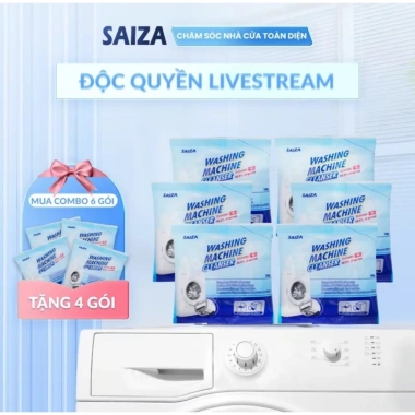 10 Túi Bột Tẩy Lồng Giặt Saiza 150gr - Giảm giá Hiệu quả làm sạch Giá 199.000 VND