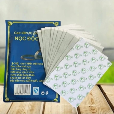 10 Túi Cao Dán Rắn Giảm Đau Ngoài Da - Hiệu Quả Nhanh, Giá Ưu Đãi 340.000 VND