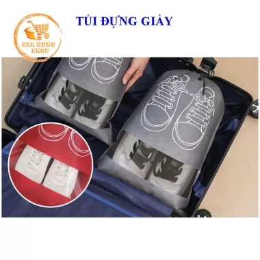 10 Túi Đựng Giày Dây Rút In Họa Tiết Chống Bẩn - Du Lịch Sạch Gọn, 48.000đ