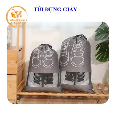 10 Túi Đựng Giày Dây Rút In Họa Tiết Chống Bẩn - Du Lịch Sạch Gọn, 48.000đ