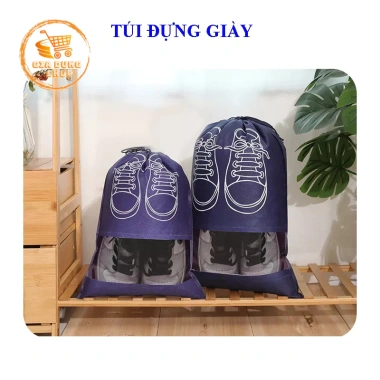 10 Túi Đựng Giày Dây Rút In Họa Tiết Chống Bẩn - Du Lịch Sạch Gọn, 48.000đ
