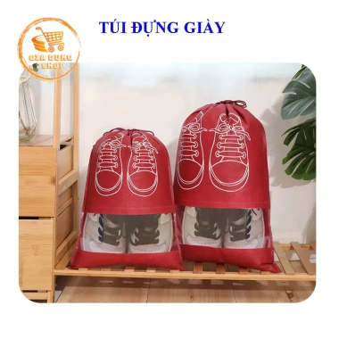10 Túi Đựng Giày Dây Rút In Họa Tiết Chống Bẩn - Du Lịch Sạch Gọn, 48.000đ