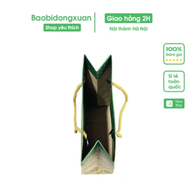 10 túi đựng quà giấy kraft cỡ to 2 quai cứng cáp – Giá rẻ 36.000 VNĐ, bao bì giấy 4