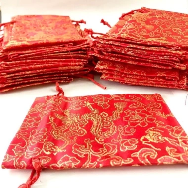 10 Túi Gấm Long Phụng 10x13cm - Túi Vải Phong Thủy Vòng Tay, Trang Sức, 45.000₫