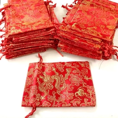 10 Túi Gấm Long Phụng 10x13cm - Túi Vải Phong Thủy Vòng Tay, Trang Sức, 45.000₫ 4