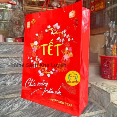 10 Túi Giấy Đựng Quà Tết Đỏ Bóng Đa Dạng Kích Thước - Chúc Mừng Năm Mới 60.500₫