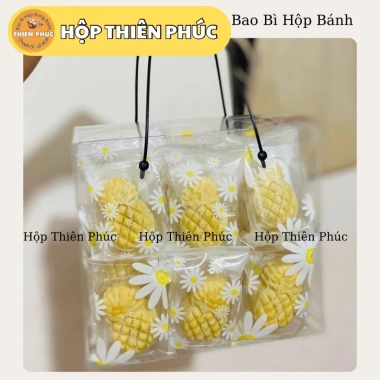 10 Túi Mica Vuông Quai Đen Đựng Hoa - Quà Tặng Nước Hoa, Bánh Kẹo, Bánh Thuyền - 129k 8