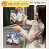10 Túi Mica Vuông Quai Đen Đựng Hoa - Quà Tặng Nước Hoa, Bánh Kẹo, Bánh Thuyền - 129k 10