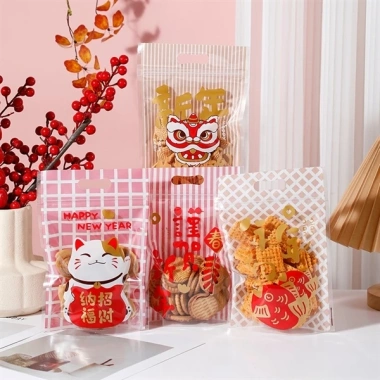 10 Túi Zip Mừng Năm Mới TZ6 - Đựng Đồ Tiện Lợi, Giá 25.000 VNĐ, Giảm Giá Đặc Biệt