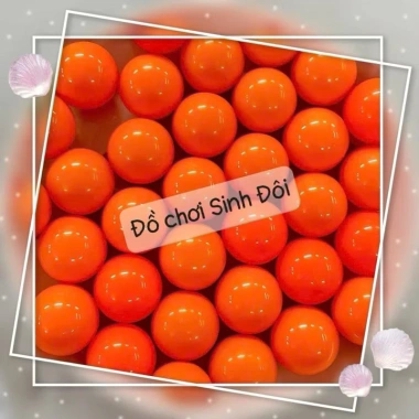 10 viên bi nhựa 14mm màu cam - phụ kiện lô tô quay, giá chỉ 15.000₫