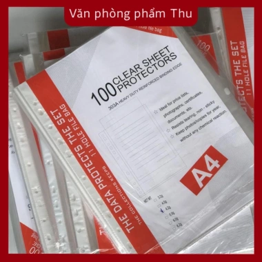 10 XẤP BÌA LÁ LỖ KHỔ A4 11 LỖ - Bảo Vệ Tài Liệu, Giá Ưu Đãi 410.000₫