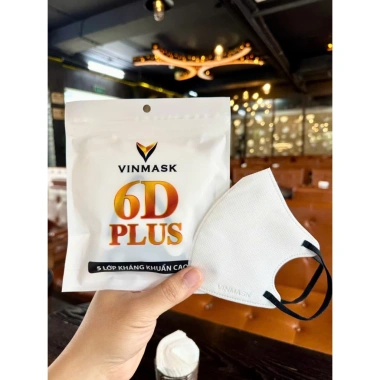 100 Cái Khẩu Trang 5 Lớp 6D PLUS Vinmask Kháng Khuẩn, Chống Bụi Mịn - Giá 24,495 VND 10
