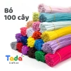 100 Cây Kẽm Lông Nhung 32 Màu Đồ Handmade - Giá Ưu Đãi 45.000 VND