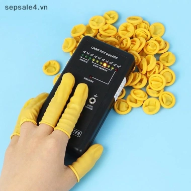100 chiếc găng tay bảo vệ đầu ngón tay cao su tự nhiên dùng một lần - Chống trơn, tĩnh điện, 57.564₫ 3