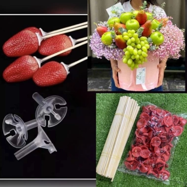 100 đế nhựa cắm trái cây - Đỡ bó hoa quả, giỏ quả quà, chỉ 45.000₫