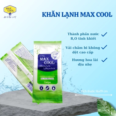 100 khăn lạnh Max Cool vải bi 16x19cm – Nhà hàng, quán ăn, giá 10.500₫