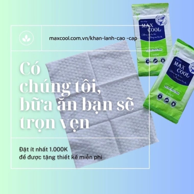 100 khăn lạnh Max Cool vải bi 16x19cm – Nhà hàng, quán ăn, giá 10.500₫