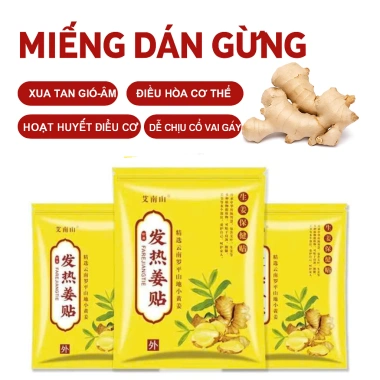 100 Miếng Dán Gừng Nóng - Giảm Đau Dành Cho Dân Văn Phòng & Người Thể Thao, Giá Ưu Đãi 55.000 VND
