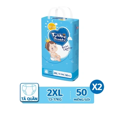 100 miếng Tushie Treats bỉm em bé Nhật, ôm sát, thấm 700ml, hút thoáng, S‑XXXL, giá 225k 16