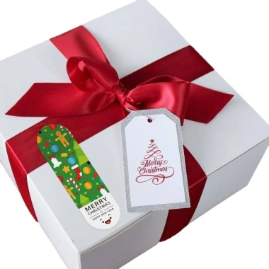 100 sticker decal 2x7cm Giáng sinh Noel rực rỡ TE33 Tem nhãn dán quà tặng, giảm giá 20.000 VND 5