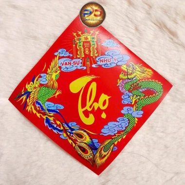 100 tem chữ TẾT PHÚC LỘC THỌ - Giấy dán dưa hấu, bánh chưng, pháo giấy, họa tiết rồng đẹp, chỉ 25.000₫