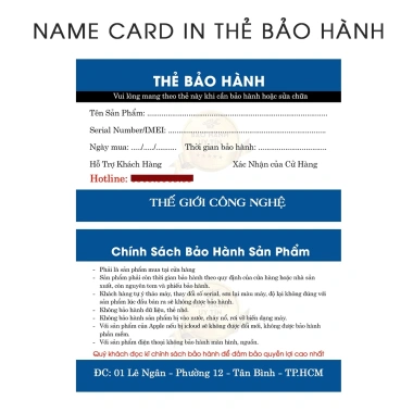 100 Thẻ Bảo Hành Thiết Bị Điện Tử 9x5.4cm Giấy C300 - Giá Ưu Đãi 160.000đ 100 Thẻ Bảo Hành Thiết Bị Điện Tử 9x5.4cm Giấy C300 - Giá Ưu Đãi 160.000đ