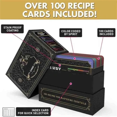100 Thẻ Flashcard Mixology - Công Thức Cocktail Đỉnh Cao, Học Pha Chế Nhanh